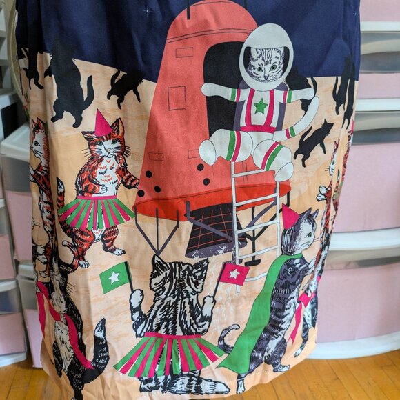 NWT--Lindy Bop Space Cats Halter Dress - Picture 3 of 8